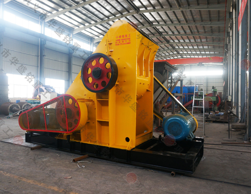 樹皮粉碎機，雙級粉碎機試機 華盛銘重工